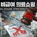 비급여 의료쇼핑 제동 및 관리급여 본인부담 95% 제도를 묘사