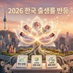 2026년 한국 출생률 반등 현상과 3가지 진짜 이유, 구조적 변화를 설명하는 블로그 썸네일 일러스트